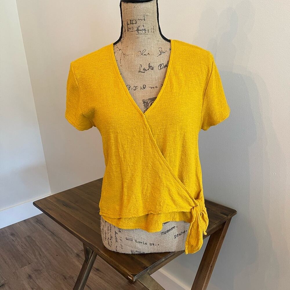 Madewell Texture & Thread Blouse Gold Color Size Medium